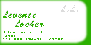 levente locher business card